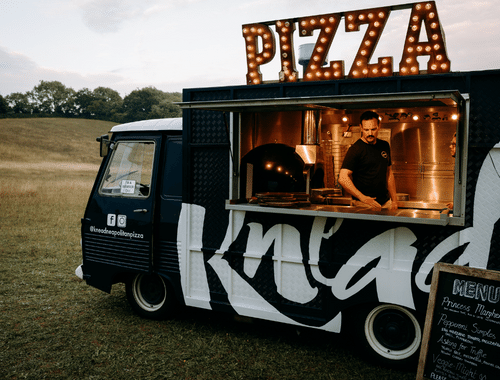 Wedding pizza van